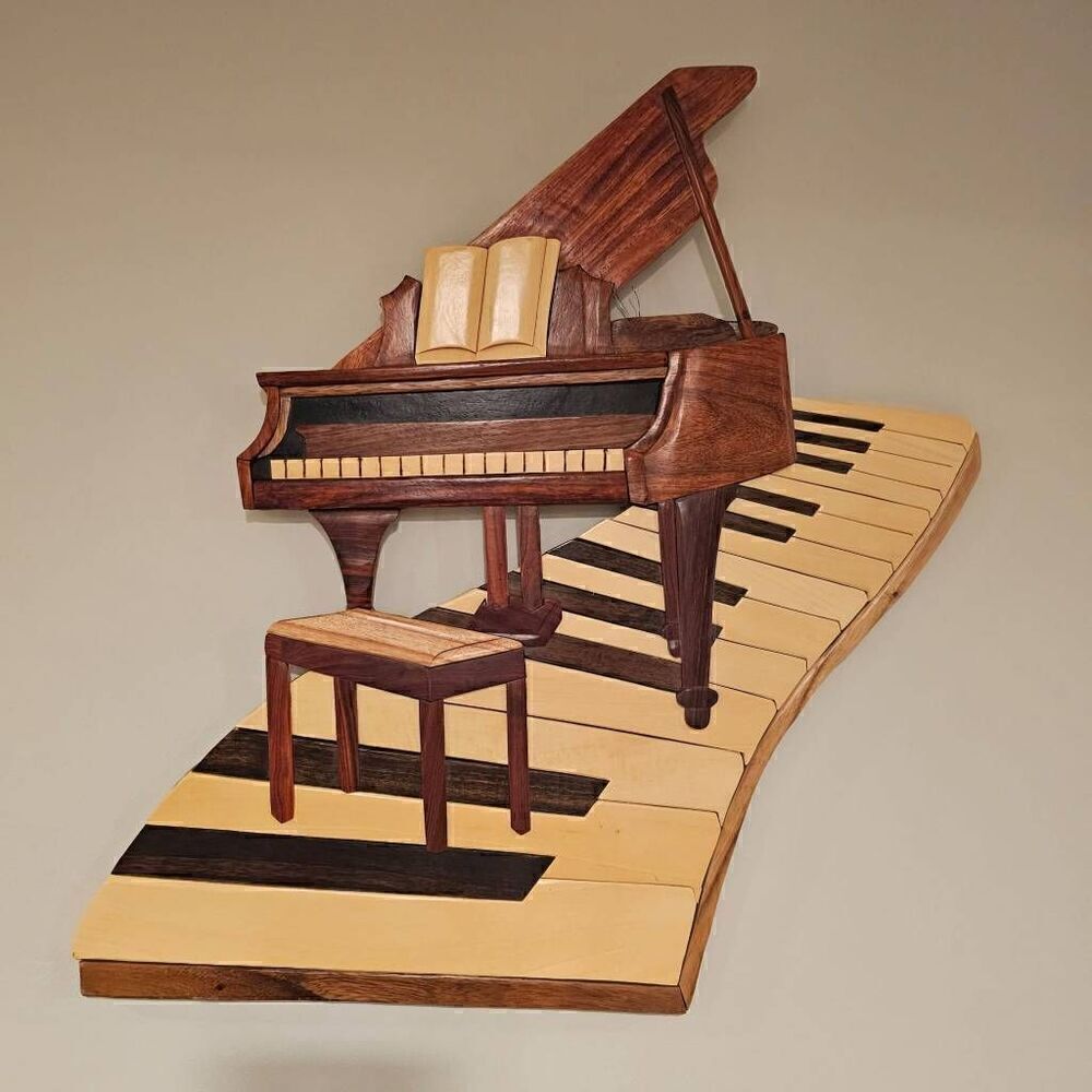 Handmade Musical Piano Wall Decor Art 3D Wooden